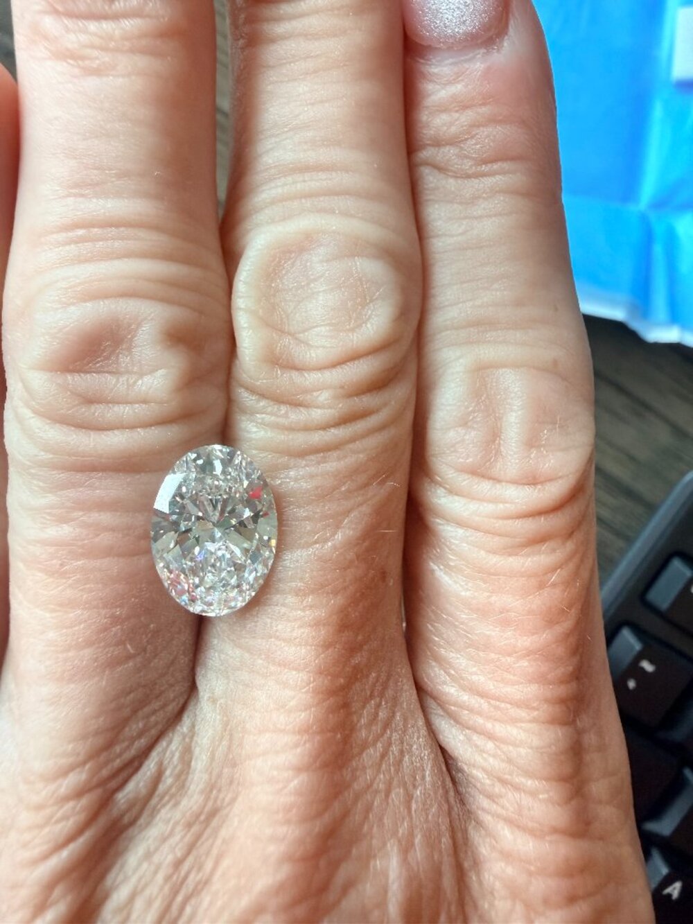 4.09 CT Oval Lab Grown Diamond F VS1 IGI